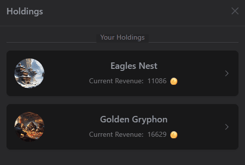 holdings modal