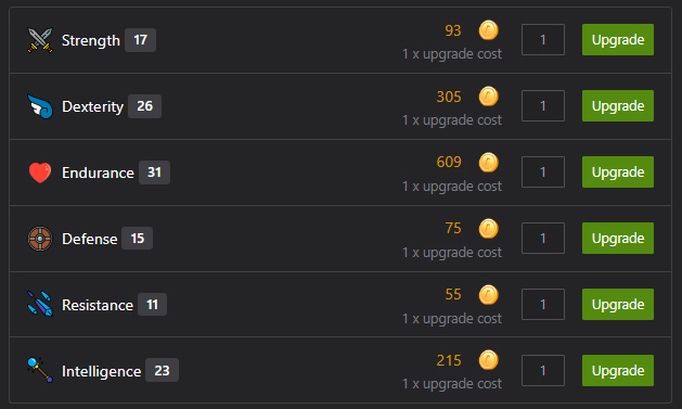 skill upgrade